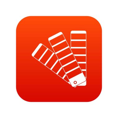 Boya renk seçimi kitapçık simgesi dijital kırmızı