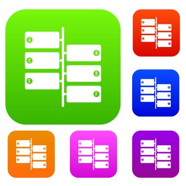 Infographic bloklar üzerinde tabelasını koleksiyonu ayarla