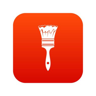 Boya fırça simgesini dijital kırmızı