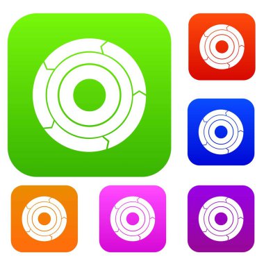 Oklar set koleksiyonu ile pasta grafik