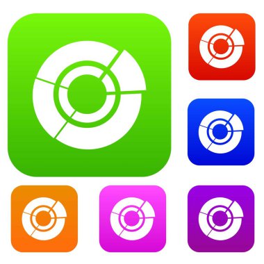 Pasta grafiği için Infographic koleksiyonu ayarla