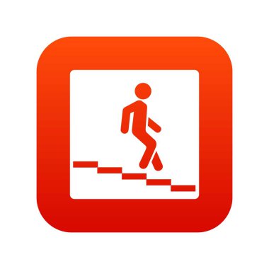 Altgeçit yol işareti simgesi dijital kırmızı