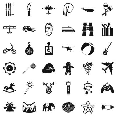 Davul Icons set, basit tarzı