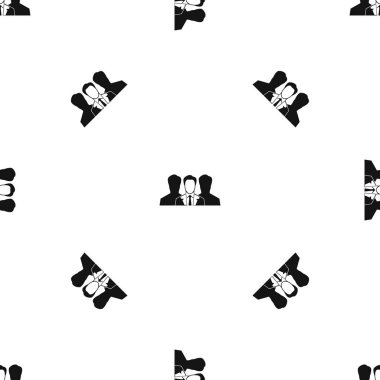 İşe Alım desen sorunsuz siyah