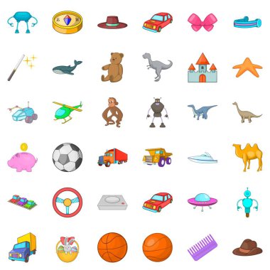 Helikopter simgeleri ayarlandı, çizgi film biçimi