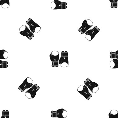 Boks eldivenleri sorunsuz siyah desen