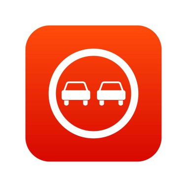 Hiç yetişme yol trafik işareti simgesi dijital kırmızı