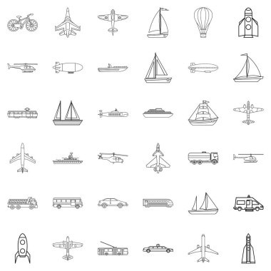 Denizaltı simgeleri ayarlandı, ana hatlar biçiminde