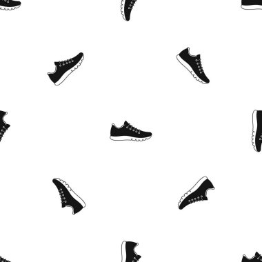 Spor ayakkabı desen sorunsuz siyah