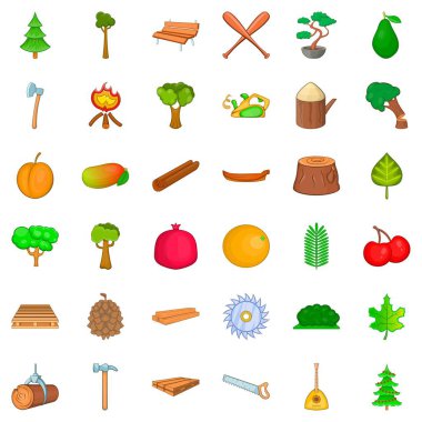 Bonsai Icons set, karikatür tarzı