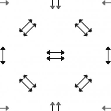 İki barbell desen sorunsuz siyah
