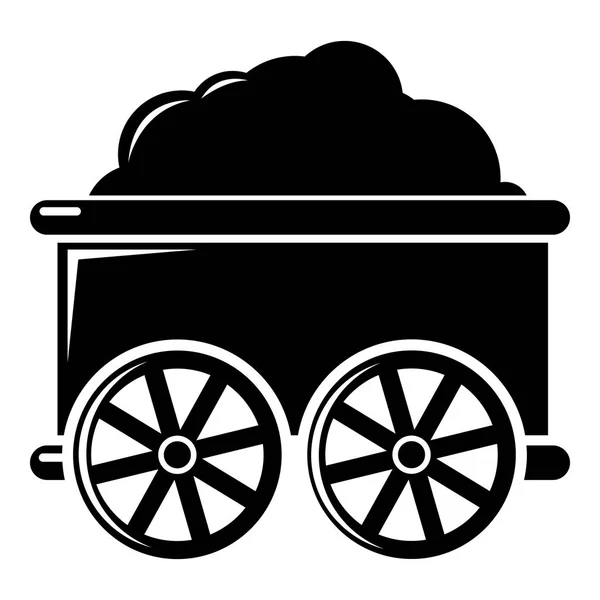 Trein wagon pictogram, eenvoudige stijl — Stockvector