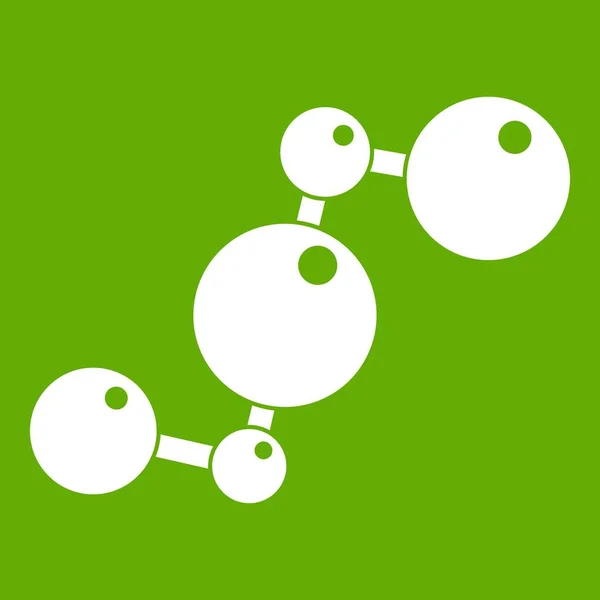 Moléculas químicas y físicas icono verde — Vector de stock