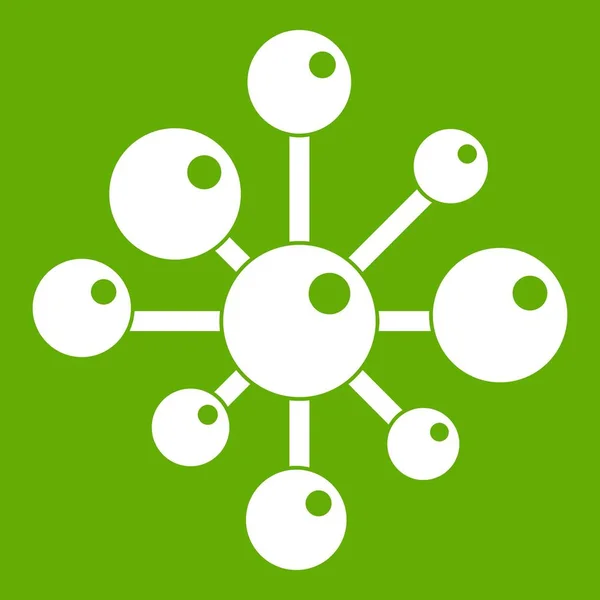 Chemische en fysische moleculen pictogram groen — Stockvector