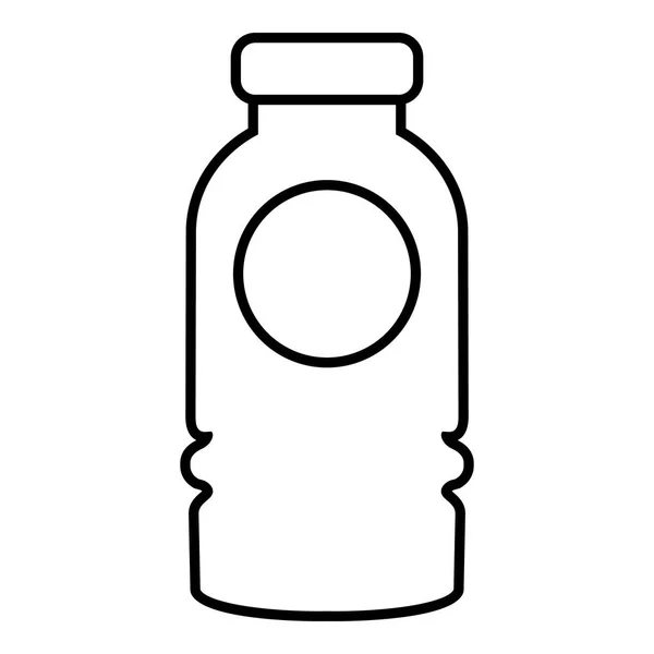 Cosmetische fles pictogram, Kaderstijl — Stockvector
