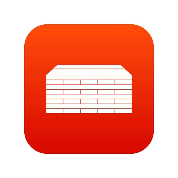 Dřevěné palety ikonu digitální červená — Stockový vektor