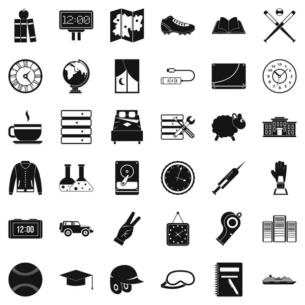 Dijital saat Icons set, basit tarzı
