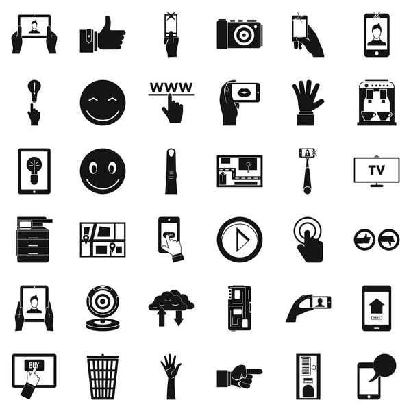 Aracı Icons set, basit tarzı