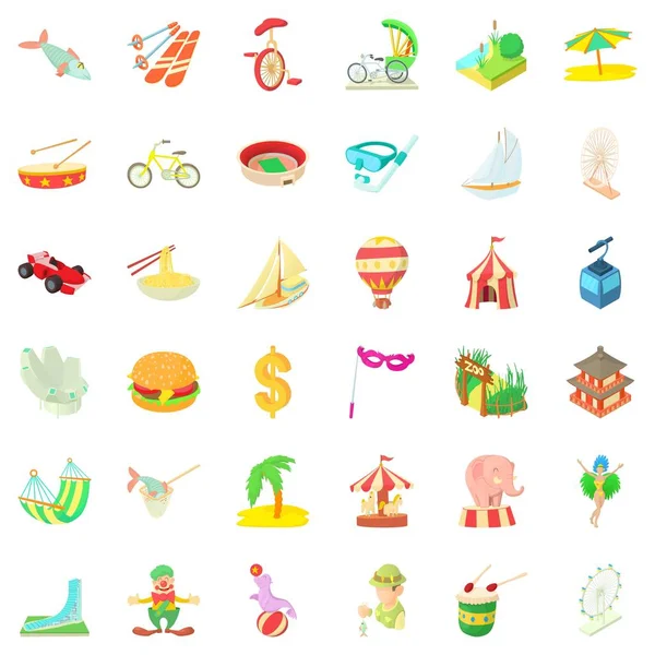 Tur Icons set, karikatür tarzı