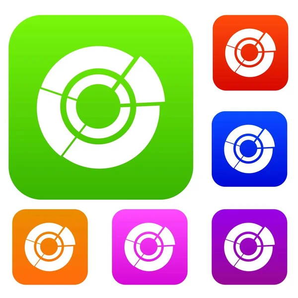 Pasta grafiği için Infographic koleksiyonu ayarla