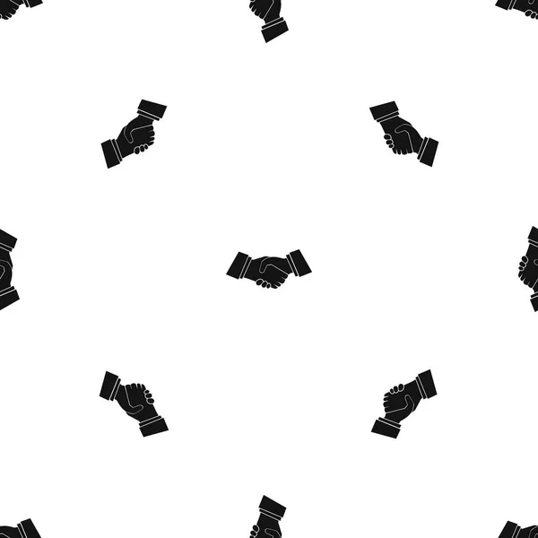 Απρόσκοπτη μαύρο μοτίβο χειραψία — Διανυσματικό Αρχείο