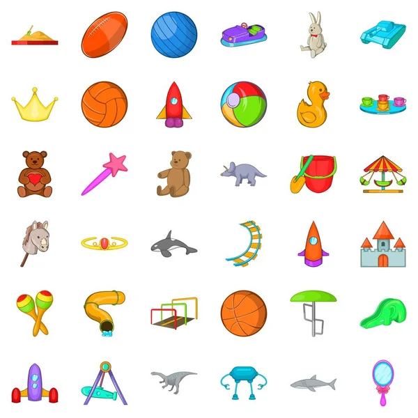 Bahçesi Icons set, karikatür tarzı