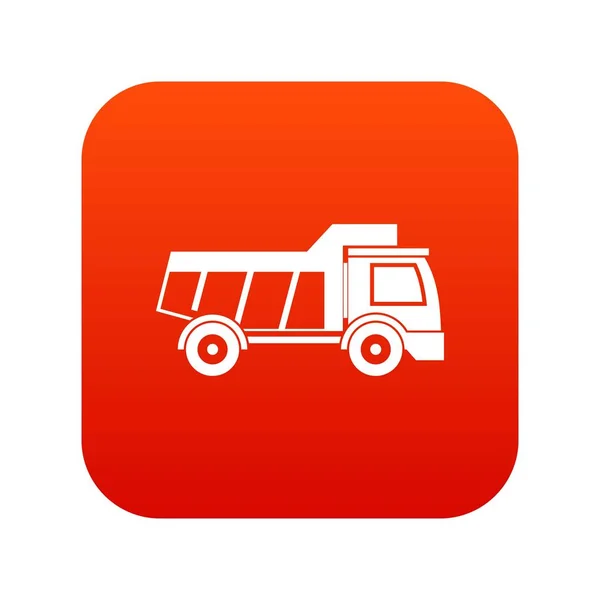 Toy truck icon digital red — Stock Vector