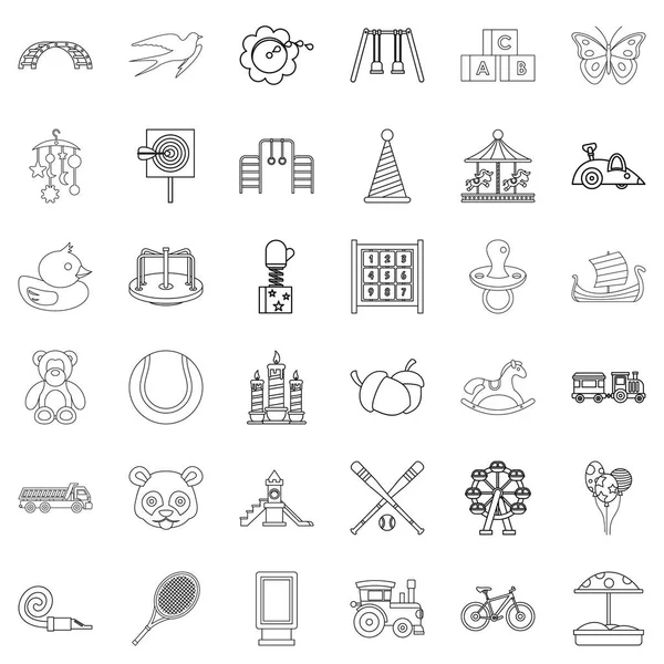 Eğlenceli Icons set, anahat stili