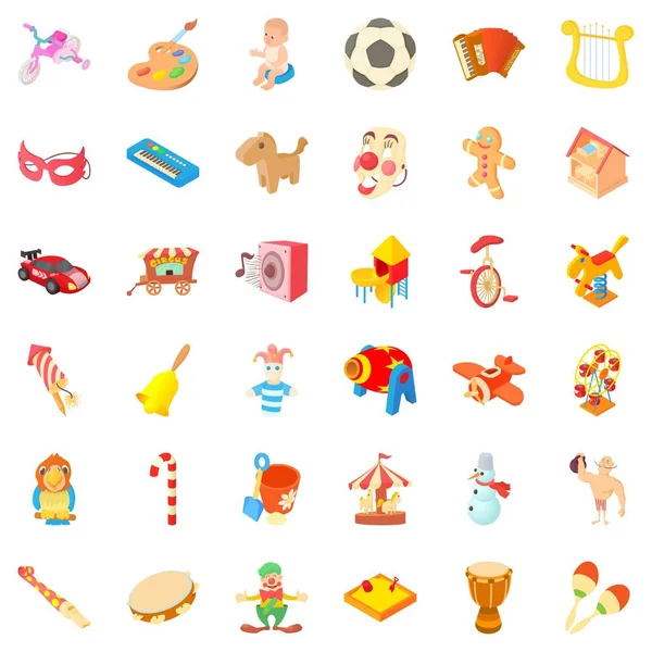 Komik Icons set, karikatür tarzı