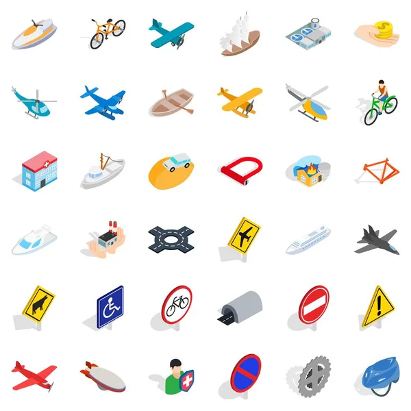 Kavşak Icons set, izometrik stili