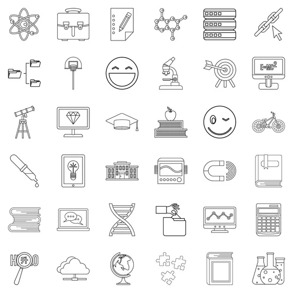 Diploma Icons set, anahat stili