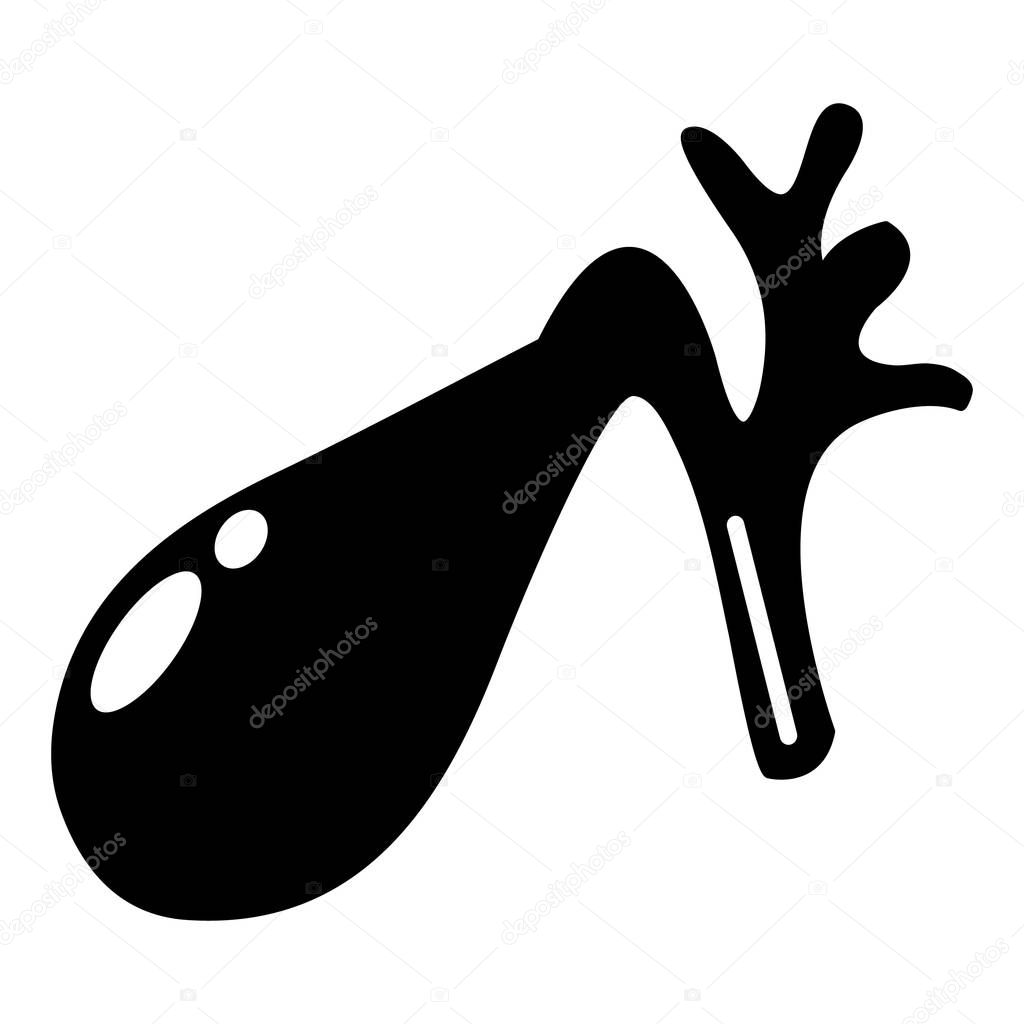 Gallbladder icon . Simple illustration of gallbladder vector icon for web design isolated on white background