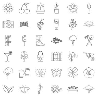 Kelebek Icons set, anahat stili