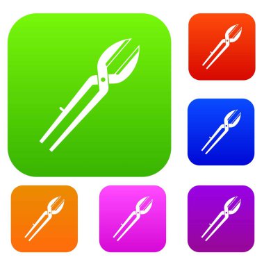 Metal makas set renk koleksiyonu