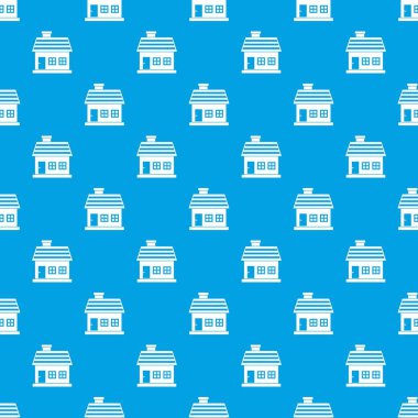 Tek katlı ev desen kesintisiz mavi