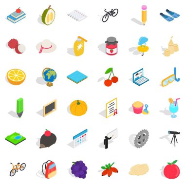 Sebze Icons set, izometrik stili