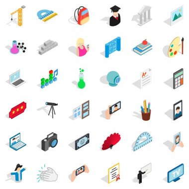 Fotoğraf Icons set, izometrik stili