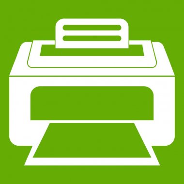 Modern lazer yazıcı simgesi yeşil