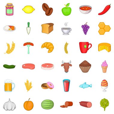 Fırın Icons set, karikatür tarzı