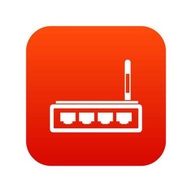 Yönlendirici simgesi dijital kırmızı