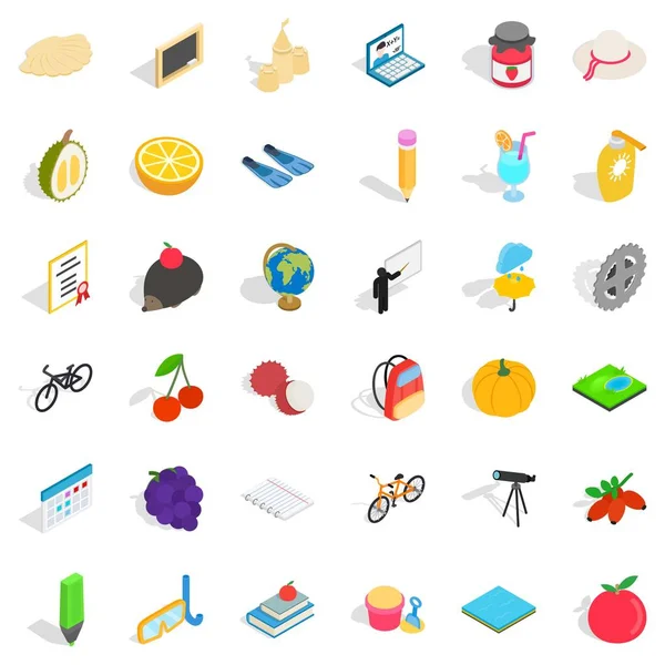 Turuncu Icons set, izometrik stili