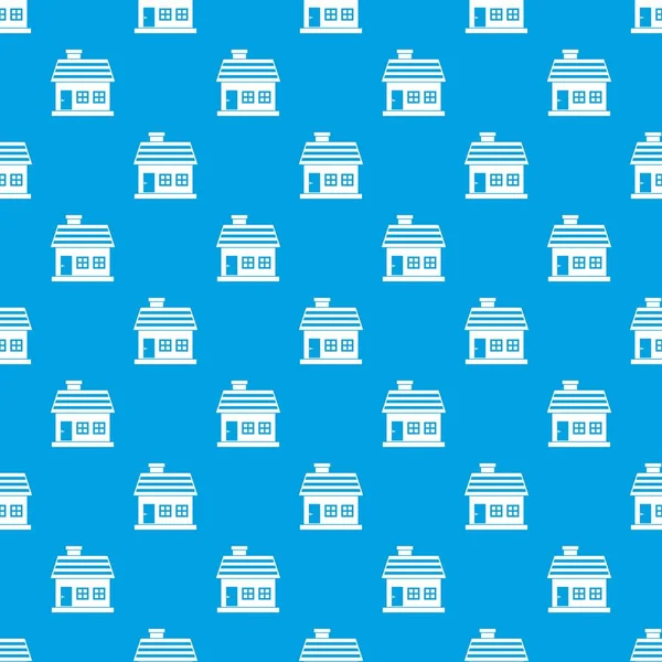 Tek katlı ev desen kesintisiz mavi