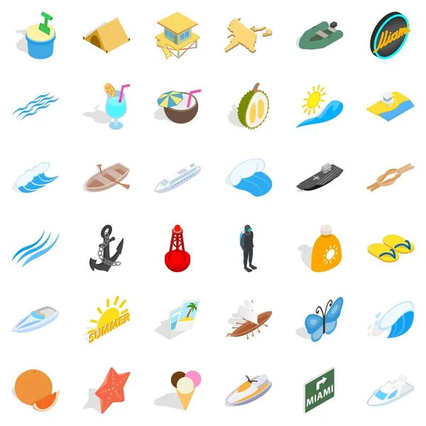 Conjunto de iconos de tienda, estilo isométrico — Vector de stock