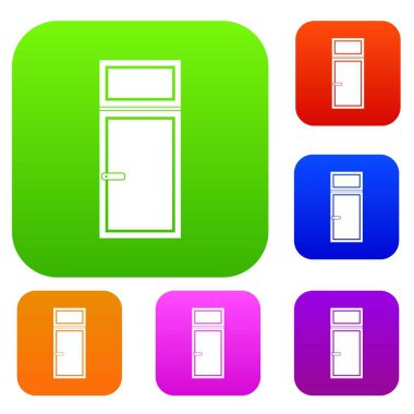 Ahşap pencere renk koleksiyonu ayarla