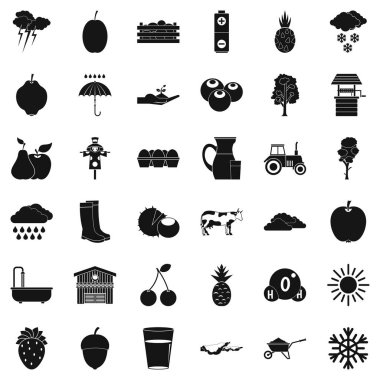 Kabak Icons set, basit tarzı
