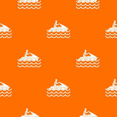 Adam jet ski üzerinde desen sorunsuz rides