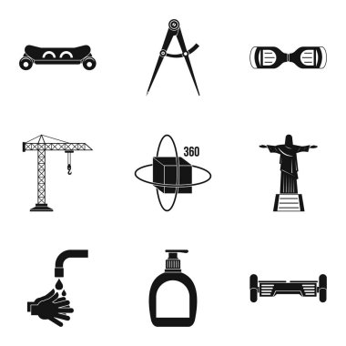 Sarkaç Icons set, basit tarzı