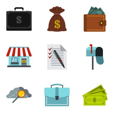 Parasal teşvik Icons set, karikatür tarzı