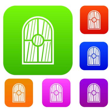 Kemerli pencere renk koleksiyonu ayarla