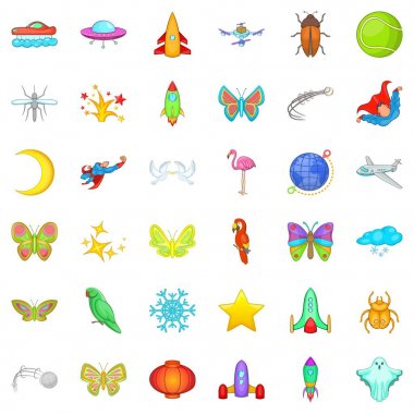 Cosmos Icons set, karikatür tarzı